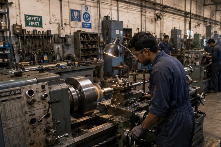 BFT workshop — precision lathe operation